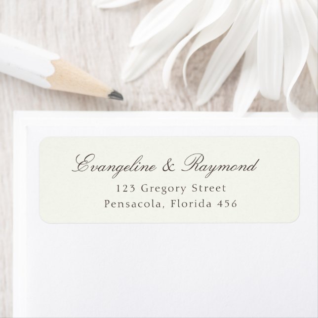Elegant Script Rococo Wedding Address Return Address Label (Insitu)