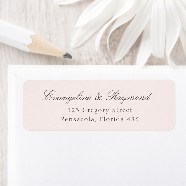 Elegant Script Rococo Wedding Address Return Address Label (Insitu)