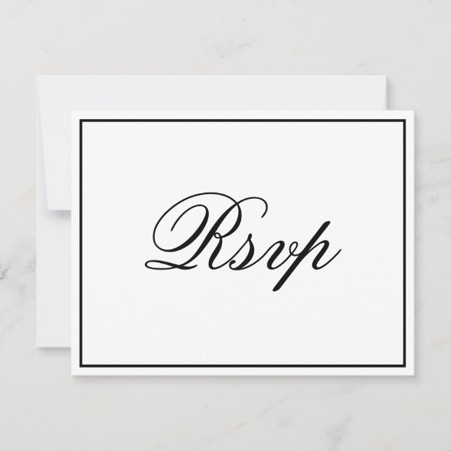 Elegant Script RSVP Card (Front)