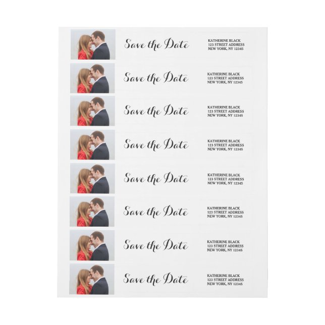 Elegant Script | Save the Date Address Label (Sheet)