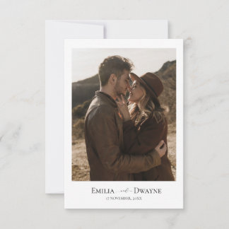 Elegant Script Save the Date Announcement Card