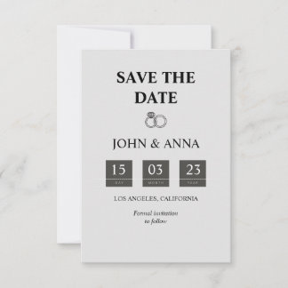 Elegant Script Save the Date Announcement Card