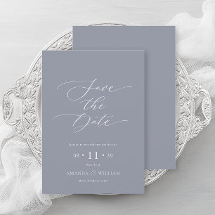 Elegant Script Save the Date Card