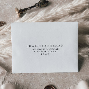 Elegant Script Self-Addressed RSVP Envelope