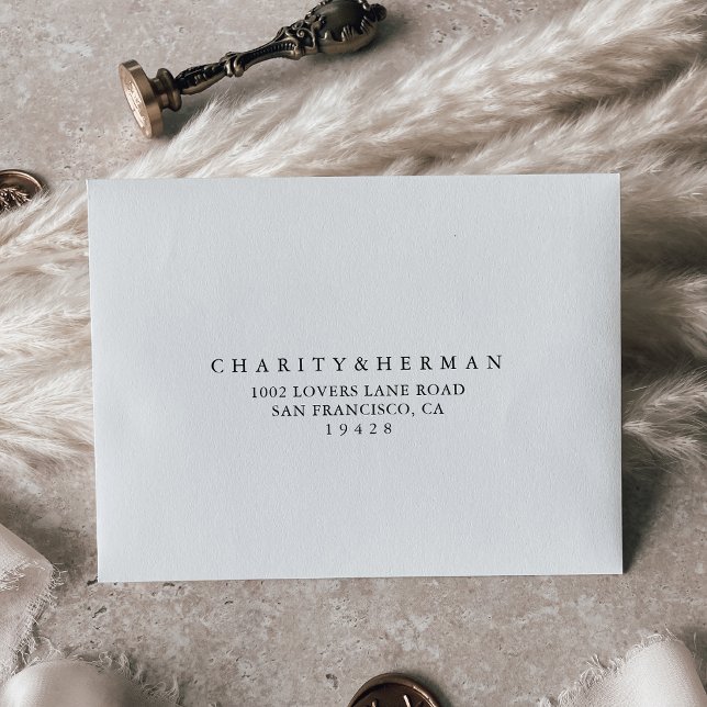 Elegant Script Self-Addressed RSVP Envelope (Creator Uploaded)