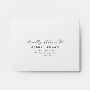 Elegant Script Self-Addressed RSVP Envelope