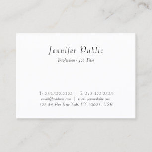 Elegant Script Simple Modern Handwritten Template Business Card
