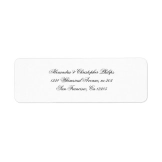 Elegant Script Simple Return Address DYI Return Address Label