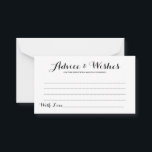 Elegant Script Simple Wedding Advice & Wishes Card<br><div class="desc">Elegant Script Simple Wedding Advice & Wishes Card - Feel free to edit,  customise and personalise this simple yet beautiful wedding advice and wishes card. Edit options are available.</div>