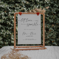 Elegant Script Sparkler Wedding Send Off Sign