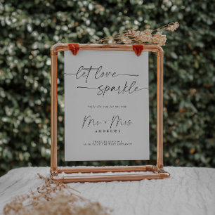 Elegant Script Sparkler Wedding Send Off Sign