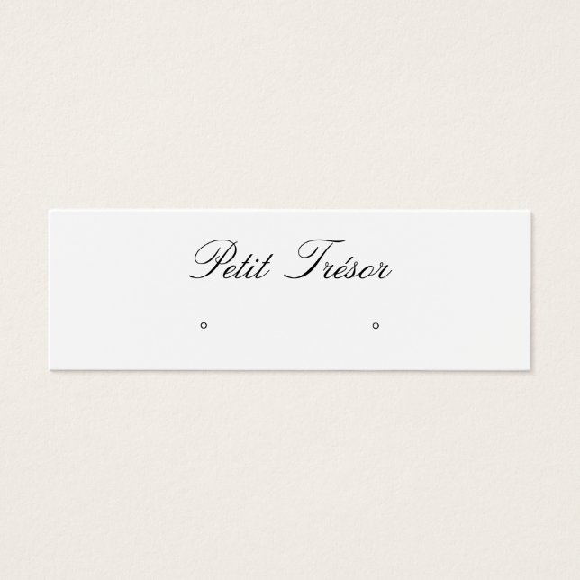 Elegant Script  Stud Earring Display (Front)