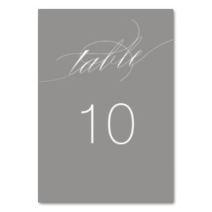 Elegant Script Table Number Card