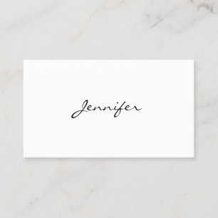 Elegant Script Text Modern Minimalist Template Business Card