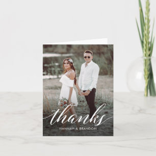 Elegant Script Thank You Card