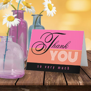 Elegant Script Thank You Card