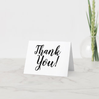 Elegant Script Thank You Message  Card