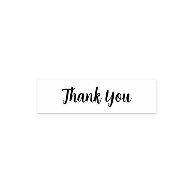 Elegant Script “Thank You” Rubber Stamp (Design)