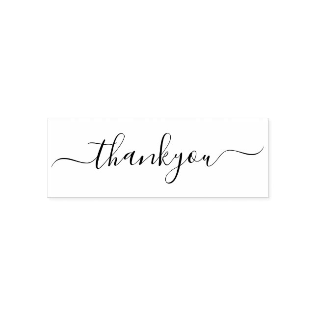 Elegant Script Thank You Self-inking Stamp (Design)