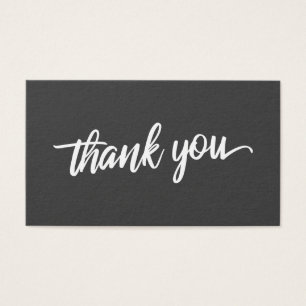Elegant Script Thank You Wedding Favour Dark Grey