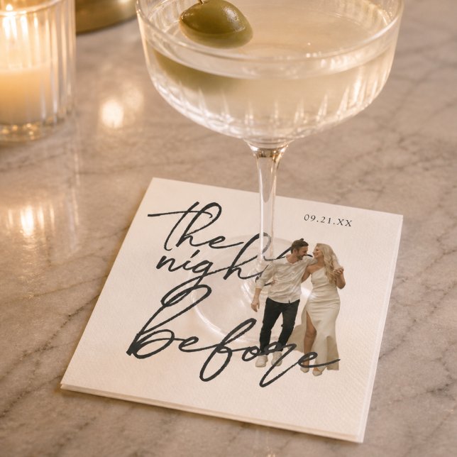 Elegant Script The Night Before Rehearsal Napkin (Elegant Script The Night Before Rehearsal Napkins)