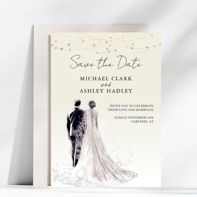 Elegant Script Traditional Wedding  Save The Date (Creator Uploaded)