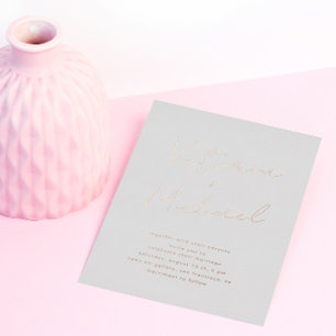 Elegant Script Typography Foil Wedding