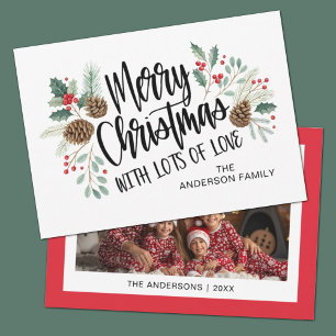 Elegant Script Typography Merry Christmas Holiday Card