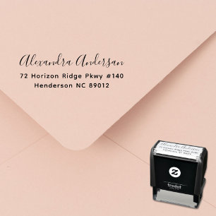 Elegant Script Typography Minimalist Return Addres Self-inking Stamp