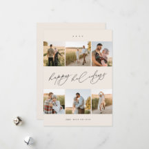 Elegant Script Typography Modern 6 Photo Collage 