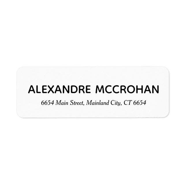 Elegant Script Typography Return Address Label (Front)