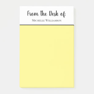Elegant Script Typography Stylish Yellow Post-it Notes