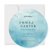 Elegant Script Under the Sea Watercolor Wedding