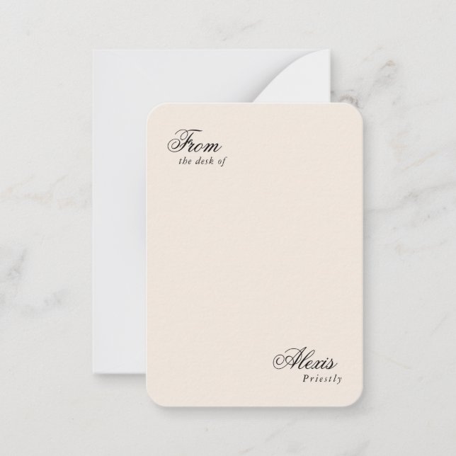 Elegant Script Vintage Feel Personalised  Card (Front)