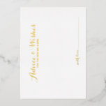 Elegant Script Wedding Advice and Wishes Gold<br><div class="desc">Add a personal touch to your wedding with an elegant wedding advice and wishes card. This advice card features title in gold foil modern elegant calligraphy font style and details in gold foil sans serif font style on white background. Perfect for wedding, baby shower, birthday party, bridal shower, bachelorette party...</div>