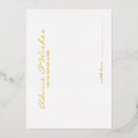 Elegant Script Wedding Advice and Wishes Gold