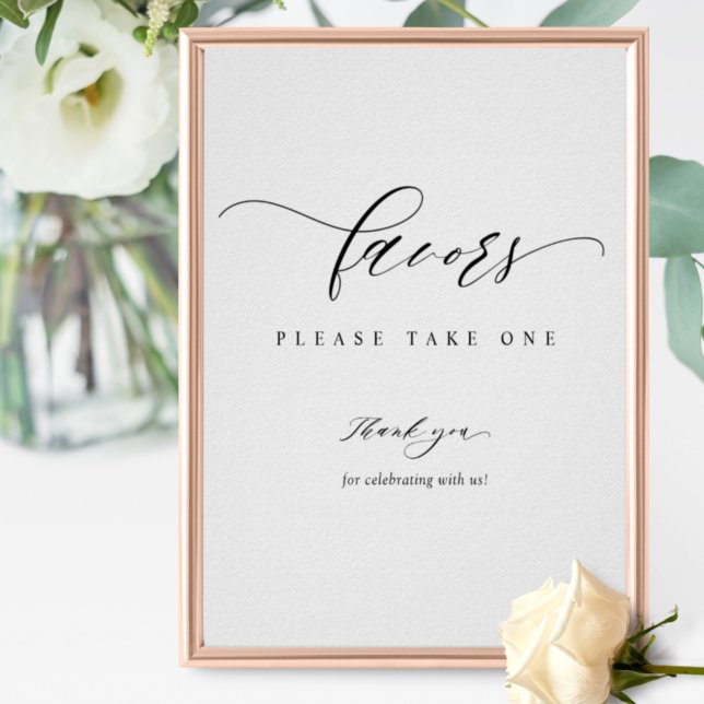 Elegant Script Wedding Favour Sign (Creator Uploaded)