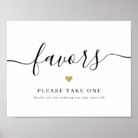 Elegant script wedding favours please take one sig
