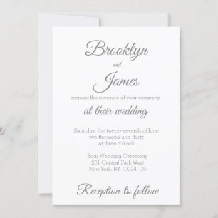 Elegant Script Wedding Invitations Bride And Groom