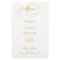 Elegant Script  Wedding Menu - Gold