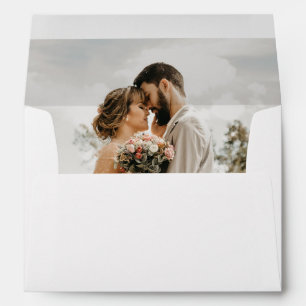 Elegant Script Wedding   Minimal Modern Photo Envelope