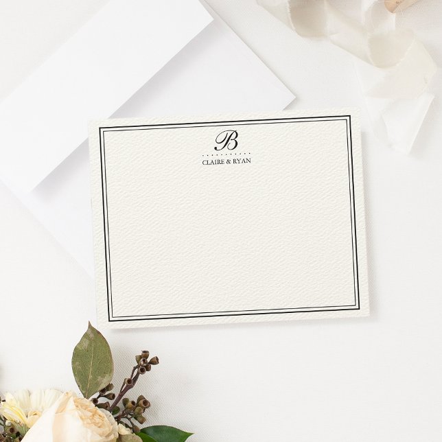 Elegant Script Wedding Monogram Stationery Cards (Creator Uploaded)