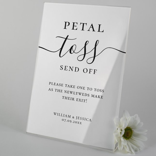 Elegant Script Wedding Petal Toss Poster (Creator Uploaded)