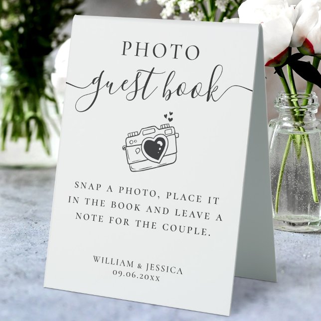 Elegant Script Wedding Photo Guest Book (Creator Uploaded)
