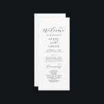 Elegant Script Wedding Program<br><div class="desc">This elegant script wedding program is perfect for a simple wedding. The minimalist black and white design features fancy romantic typography with modern glam style. Customisable in any colour. Keep the design minimal and classy, as is, or personalise it by adding your own graphics and artwork. Include the name of...</div>