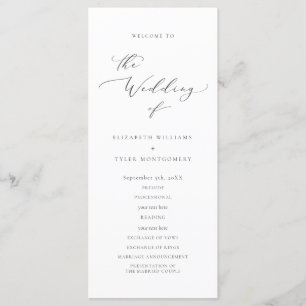 Elegant Script Wedding Program