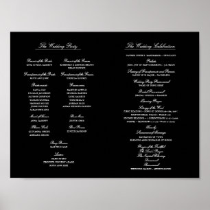 Elegant Script Wedding Program Inside Download Poster