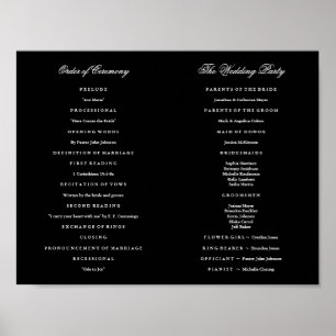 Elegant Script Wedding Program Inside Download Poster