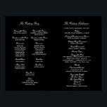 Elegant Script Wedding Program Inside Download Poster<br><div class="desc">Download,  not meant to use as poster; interior variation for Christian church or catholic mass ceremony ; gold accents</div>