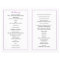 Elegant Script Wedding Program - Purple